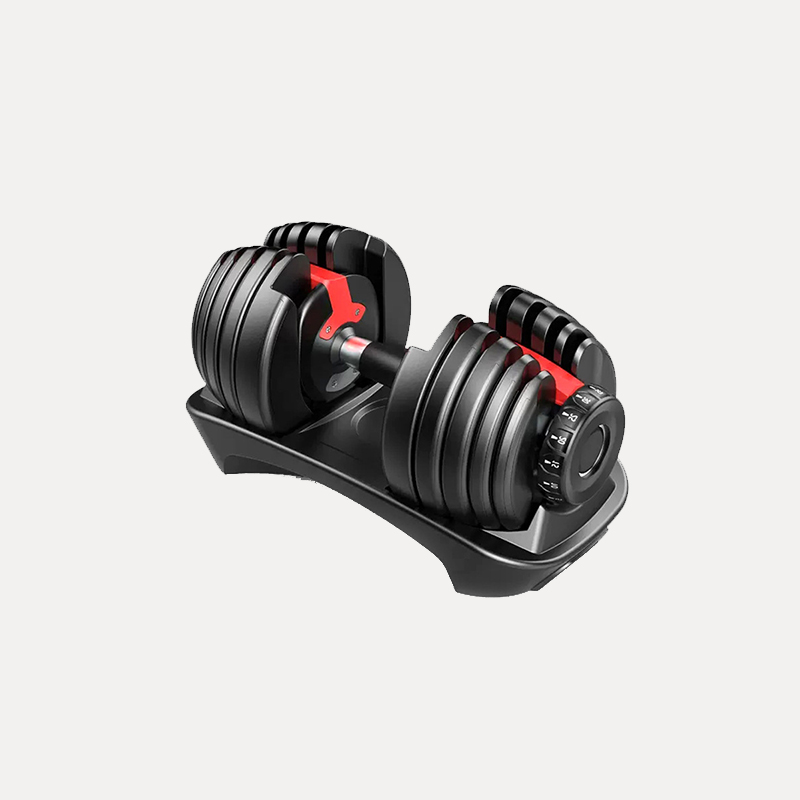 quick adjustable dumbbell set with selectable weight system for home gym