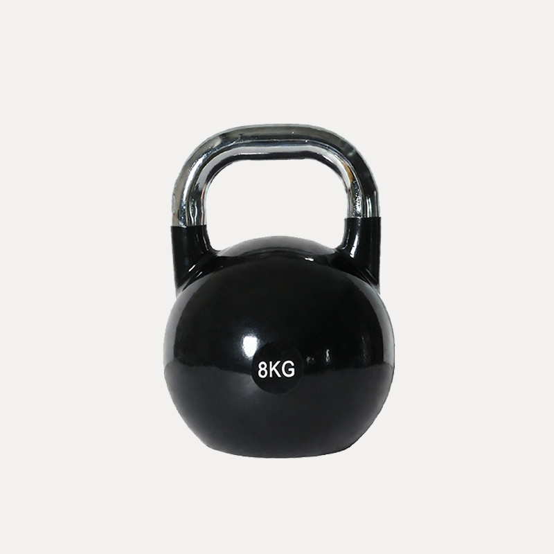 Professional competition kettlebell with steel handle for strength training